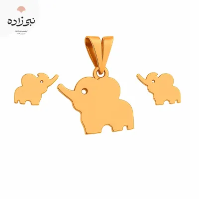 نیم ست لیزری فیل طلا H003