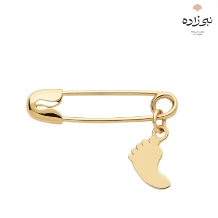 سنجاق سینه کودک رد پا طلا P004