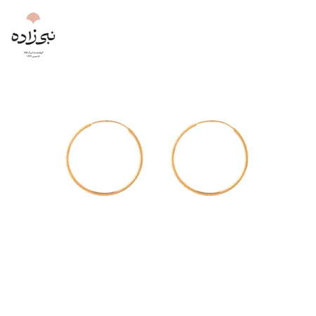 گوشواره طلا حلقه ای ساده قطر 1.5 سانت E003
