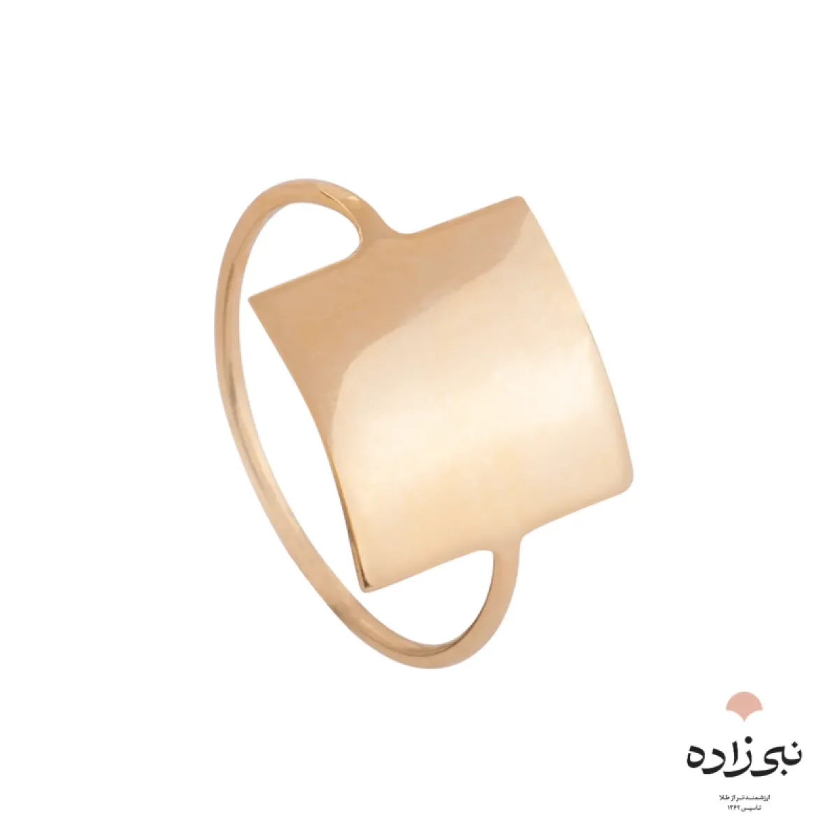 انگشتر دکوراتیو مربع طلا R008