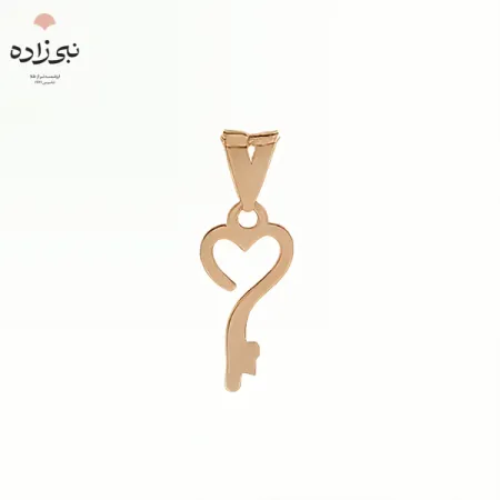 پلاک لیزری کلید و قلب طلا C223