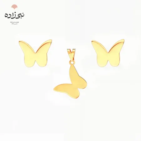 نیم ست پروانه تخت طلا H001