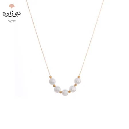 گردنبند تلفیقی البرنادو و پنج مروارید N098