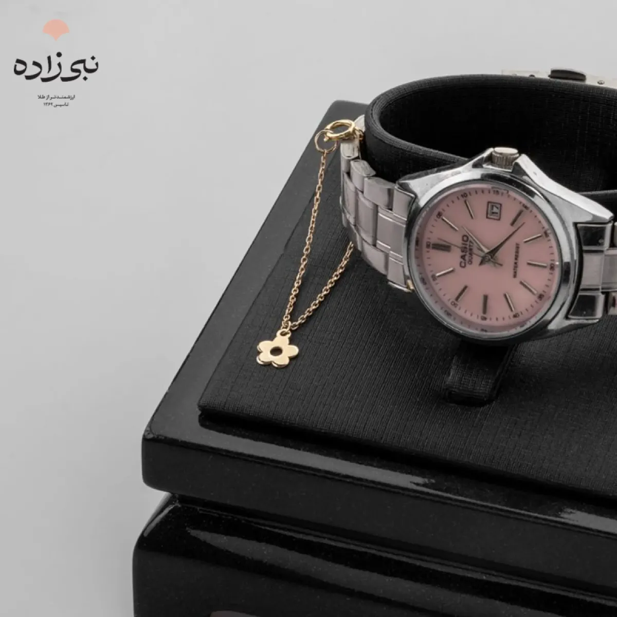 آویز ساعت لیزری گل پنج پر W007