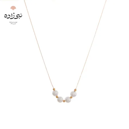 گردنبند تلفیقی البرنادو و چهار مروارید N099
