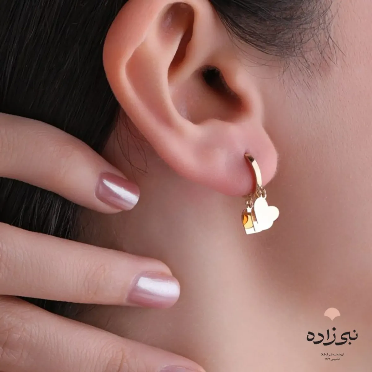گوشواره روکو قلب E059