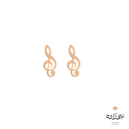 گوشواره لیزری میخی سل طلا E030
