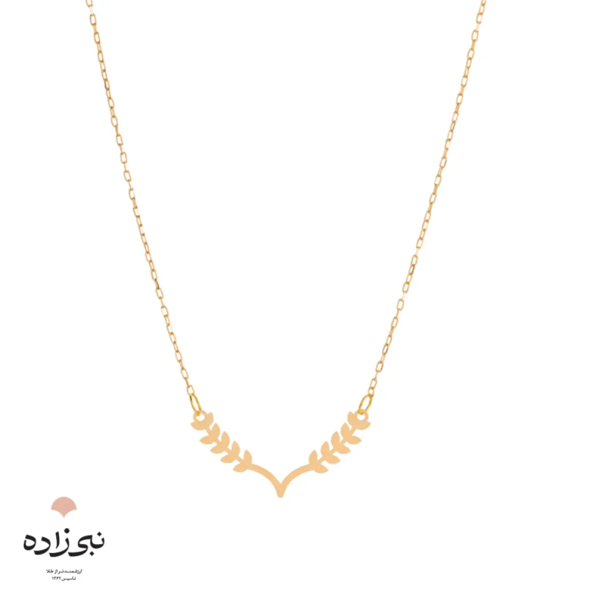 گردنبند لیزری گندم طلا N029