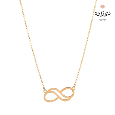 گردنبند لیزری بی نهایت طلا N061