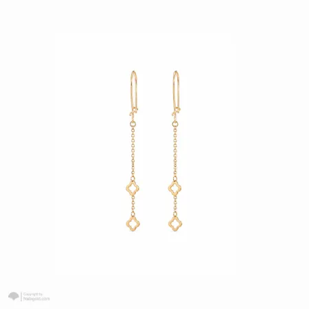 گوشواره آویز ون کلیف تو خالی E141