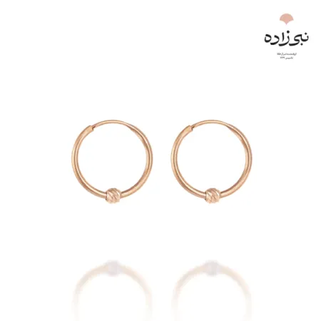 گوشواره حلقه ای تک البرنادو طلا E008