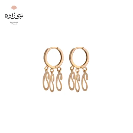 گوشواره روکو آویز ترنج طلا E010
