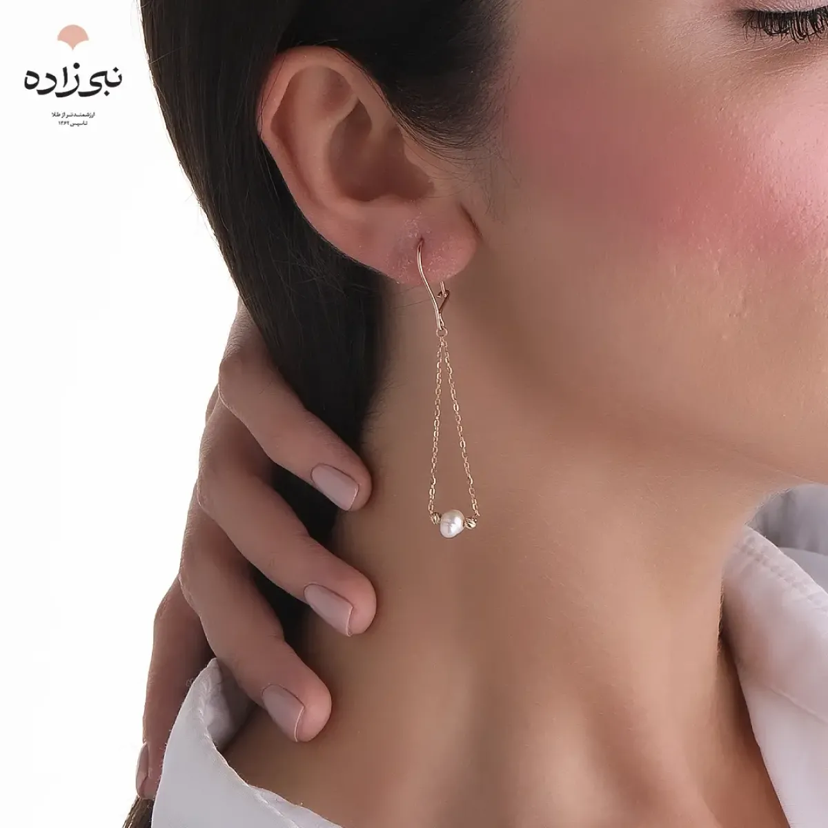 گوشواره آویز البرنادو مروارید E129