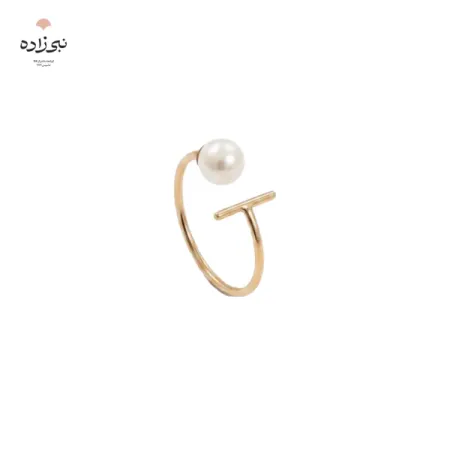 انگشتر بنگل خط و مروارید R124