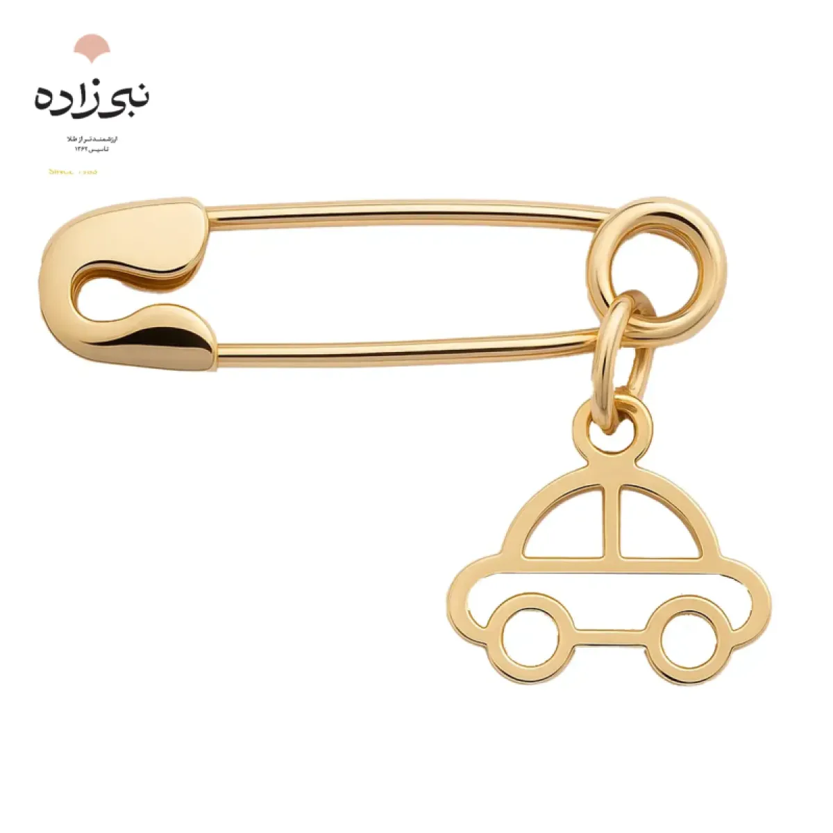 سنجاق سینه کودک ماشین طلا P002