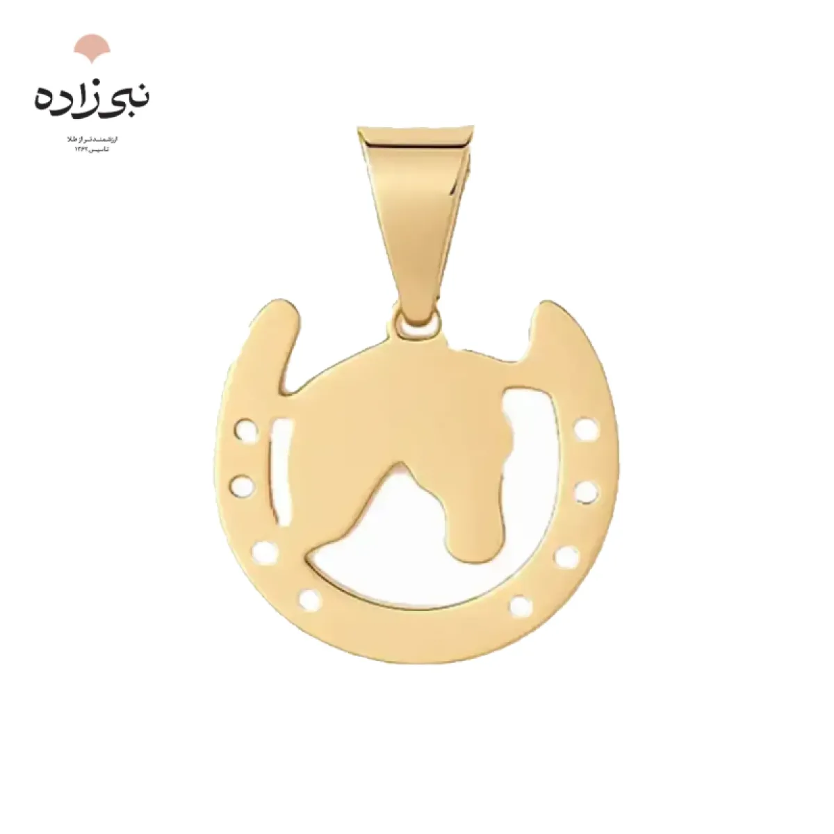 پلاک لیزری نعل و اسب طلا C221